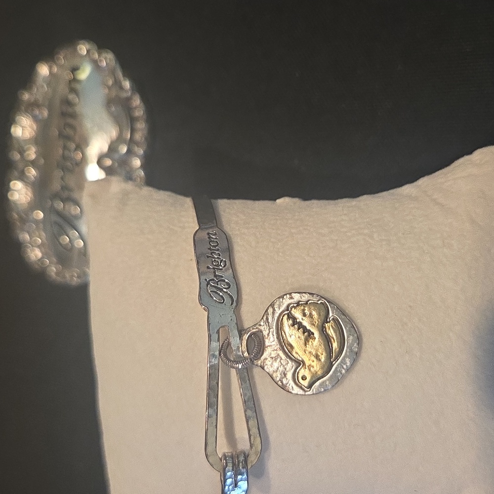 Brighton Silver Bracelet with Gold Dove Charm